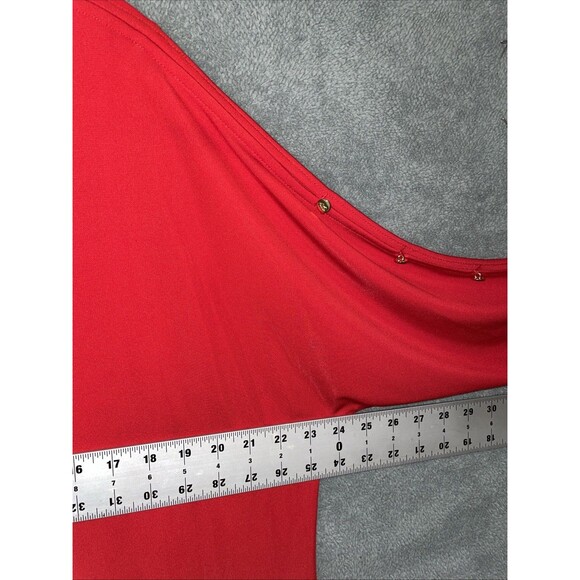 Ralph Lauren Dress Womens Extra Large Red Shift Half Sleeve Stretch Career - Picture 7 of 11